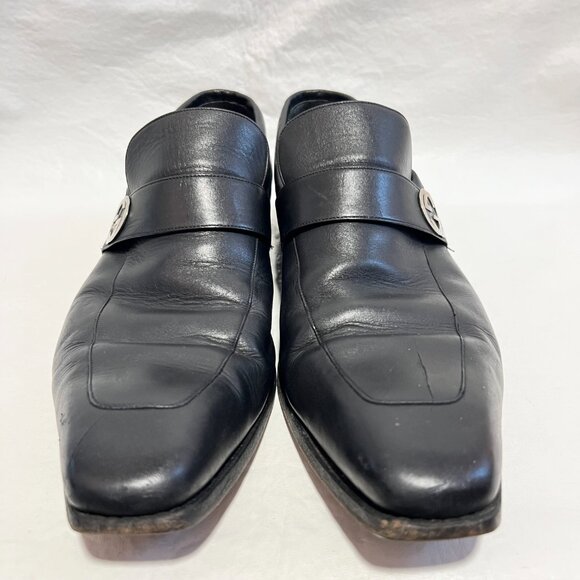 Gucci 114416 GG Leather Moccasi Lifford Loafers black UK 11.5 D US 12 mens shoes - Picture 2 of 15